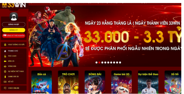 Sân chơi uy tín 33win 